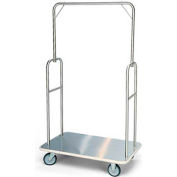 Forbes Standard Bellman Cart 2432-OO-GY Stainless, Gray Bumper, 8" Rubber