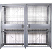 Stor-More® LPC-9630 Loss Prevention Security Cabinet 96"W x 30"D x 84"H Double Door Unassembled