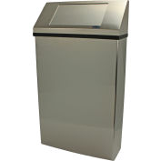 Frost Jumbo Wall Mounted Stainless Steel Waste Receptacle, 17 Gallon, 304-NLS