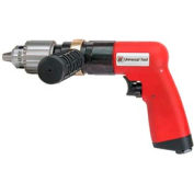 Universal Tool Reversible Pistol Grip Air Drill, Keyed, 1/2" Chuck, 400 RPM