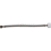 Fluidmaster B1T12 Toilet Supply 3/8 In. Compression X 7/8 In. Ballcock X 12 In. - Stainless Steel