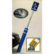 FlexPost Flexbollard, 52"H x 7-1/4"W, w/105"H Signpost, Asphalt, Red/White, XL-B52/9-A-RedWhite