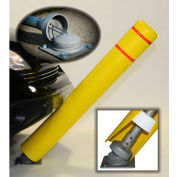 FlexPost XL Flexbollard, 52"H, Asphalt, Yellow/Red, XL-B52-A-YellowRed