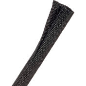 Techflex F6 Woven Split Wrappable Sleeve 3/8" Dia., 450', Black