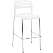 Eurotech Plastic Stacking Stool - White - Flamingo Series - Pkg Qty 2