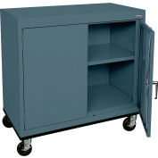 Sandusky Mobile Work Height Storage Cabinet TA11361830 Double Door - 36x18x30, Charcoal