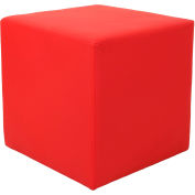 Interion® Cube Reception Ottoman - Red