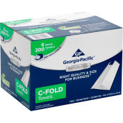 GP Professional Series® Premium 1-Ply C-Fold Paper Towels, White, 1,200 Towels/Case