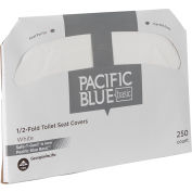 Safe-T-Gard® 1/2-Fold Toilet Seat Cover By GP Pro, White, 5,000 Covers Per Case