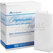 Georgia-Pacific® GPC92117, Dinner Napkins, White, 17"W x 17"D, 400/Carton