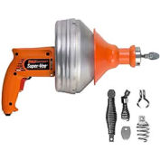General Wire SV-A-WC Super-Vee Drain Cleaning Machine W/ 25' x 1/4" & 25' x 3/8" Cables & Cutter Set