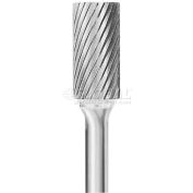 Grobet Cylinder Plain End Carbide Burr 32.835, Standard Cut, 1/8" Shank DIA, 1-1/2" OAL