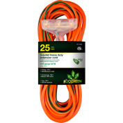GoGreen Power, 12/3 25' 3-Outlet Heavy Duty Extension Cord, GG-15225, Lighted End