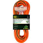 GoGreen Power, 12/3 50' 3-Outlet Heavy Duty Extension Cord, GG-15250, Lighted End