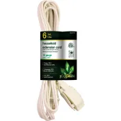 GoGreen Power Household Extension Cord (12', White)