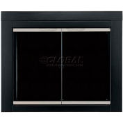 Pleasant Hearth Alsip Fireplace Glass Door Black With Sunlight Nickel AP-1131 37-1/2"L x 33"H