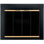 Pleasant Hearth Arrington Fireplace Glass Door Black With Gold Trim AR-1022 43-1/2"L x 33"H