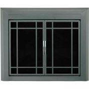 Pleasant Hearth Edinburg Fireplace Glass Door Gunmetal ED-5412 43-1/2"L x 33"H