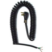 Carol 02551.70.01 12' Coiled Power Tool Extension/Power Supply Cord, 16awg 15a/125v-Black