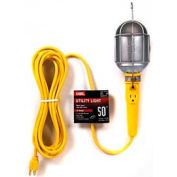 Carol 04457.60.05 Metal Guard Utility Light W/50' Cord, 16awg, Grounded Outlet, 13a/125v, Yellow - Pkg Qty 6