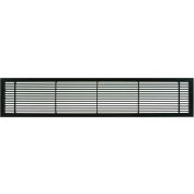 AG10 Series 4" x 8" Solid Alum Fixed Bar Supply/Return Air Vent Grille, Black-Matte