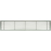 AG10 Series 4" x 10" Solid Alum Fixed Bar Supply/Return Air Vent Grille, Brushed Satin