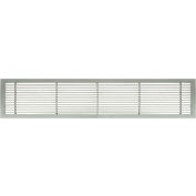 AG10 Series 4" x 24" Solid Alum Fixed Bar Supply/Return Air Vent Grille, Brushed Satin