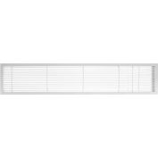 AG10 Series 4" x 24" Solid Alum Fixed Bar Supply/Return Air Vent Grille, White-Gloss w/Door