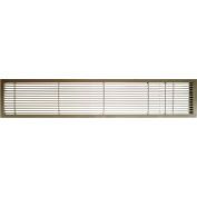 AG10 Series 4" x 48" Solid Alum Fixed Bar Supply/Return Air Vent Grille, Antique Bronze w/Door