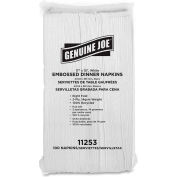Genuine Joe® GJO11253, Embossed Dinner Napkins, 17"W x 15"D, White, 3000/Carton