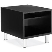Global™ Reception End Table - Laminate - 24"D x 20"W - Black - Citi Series