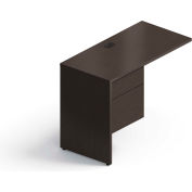 Global™ Return with Left Pedestal - 40" - Dark Espresso - Genoa Series
