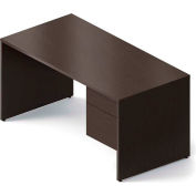 Global™ Wood Desk - Right Pedestal - 60" - Dark Espresso - Genoa Series