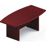 Global™ 6' Boardroom Table - Boat Shaped - Laminate - Quartered Mahogany