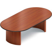 Global™ Boardroom Table - Racetrack - Laminate - 96"L x 48"W - Avant Honey