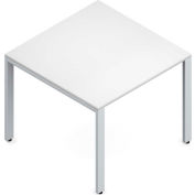 Global™ Conference Table - Laminate - 36"W x 36"D - White/Tungsten Frame - Princeton Series