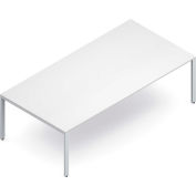 Global™ Conference Table - Laminate - 96"W x 48"D - White w/ Tungsten Frame - Princeton Series