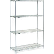 Nexel® Stainless Steel Wire Shelving Starter - 5 Tier - 54"W x 21"D x 74"H
