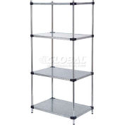 Nexel® Solid Galvanized Steel Shelving Starter Unit - 5 Tier - 36"W x 24"D x 74"H
