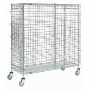 Wire Shelf Security Truck, Poly-Z-Brite®, 24"W x 48"L x 69"H, Polyurethane, 4 Swivel Casters