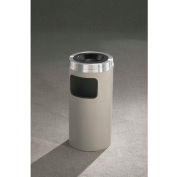 Glaro 17 Gallon Ash/Trash Receptacle w/Sand Cover, Satin Black/Satin Aluminum Lid - C2031-BK-SA