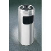 Glaro 17 Gallon Ash/Trash Receptacle w/Sand Cover, Satin Aluminum - C2031SA