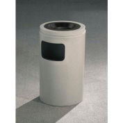 Glaro 17 Gallon Ash/Trash Receptacle w/Sand Cover, Satin Black - C2061-BK-BK