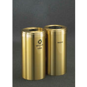 Glaro Value Recyclepro 2 Unit Satin Brass, (2) 23 Gallon Bottles/Cans/Waste - 1542-2-BE