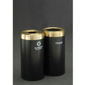 Glaro Value Recyclepro 2 Unit Satin Black/Satin Brass, (2) 23 Gallon Bottles/Cans/Waste - 1542-2
