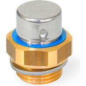 Brass Breather Filter with M12 x 1.5 Thread - J.W. Winco 882-M12X1.5-MS-M