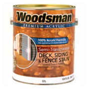 Woodsman 100% Acrylic Semi-Transparent Deck, Siding & Fence Wood Stain, Redwood, Gallon - 149308