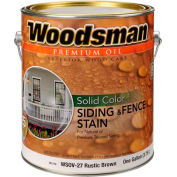 Woodsman Solid Color Oil Siding & Fence Wood Stain, Rustic Brown, Gallon - 591174