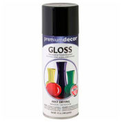 Premium Décor Decorative Gloss Enamel 12 oz. Aerosol Can, Black - 792187