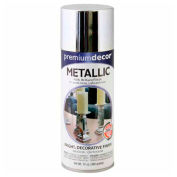 Premium Décor Decorative Metallic Spray 12 oz. Aerosol Can, Silver, Metallic - 793304
